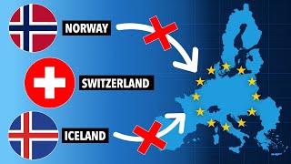 Switzerland Norway and Iceland REFUSE to join the EU Why [upl. by Annahtur653]