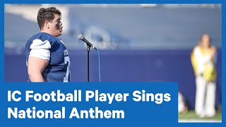 Ithaca Football Player Sings “The StarSpangled Banner” at Cortaca  IC News  Ithaca College [upl. by Athey199]