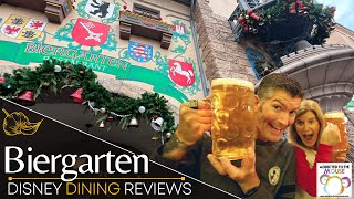 Biergarten Restaurant in Epcot at Disney World  Disney Dining Review [upl. by Elehcin]