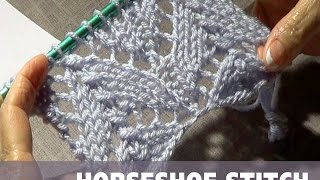 Knitting Horseshoe Lace Stitch CC [upl. by Eentroc45]