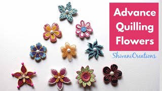 Advance Quilling Flowers in 10 Different Styles Paper Quilling Flowers [upl. by Ennayrb]