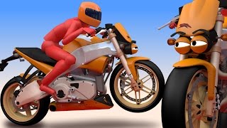 VIDS for KIDS in 3d HD  Jimmy the Motorcycle for Children  AApV [upl. by Ylen385]