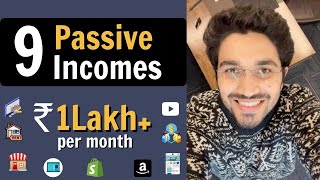 9 Passive Income Sources  Earn 1 Lakhmonth  for students amp professionals [upl. by Jehovah]