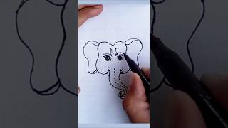 Lord Ganesha Easy Drawing🙏❣️Chhoto So Vinayak Drawing shorts ganpatibappadrawing artistmaahi yt [upl. by Yrnehnhoj]