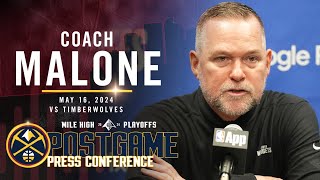 Coach Malone Full Post Game Six Press Conference vs Timberwolves 🎙 [upl. by Oliric980]