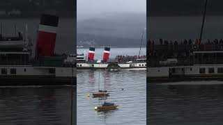 The last sea going paddle steamer The Waverley passing by on Loch Long in Argyll Scotland [upl. by Ron]