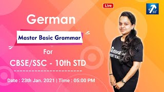 German Language Basic Grammar CBSE  SSC  Class 10  Tutoratti [upl. by Hsirap]