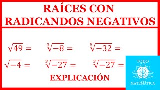 RAÍCES con radicandos NEGATIVOS EXPLICACIÓN Y PRÁCTICA NÚMEROS ENTEROS TRUCOS [upl. by Oalsinatse]