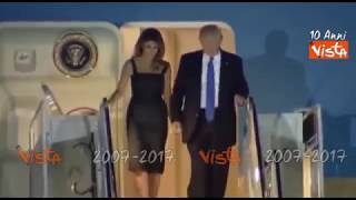 Pace tra Trump e Melania Larrivo a Sigonella mano nella mano [upl. by Dubenko603]