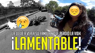 SE BAJA DE UN AUTO Y ME PIDE QUE LA LLEVE A VER A SU FAMILIAR QUE PRDIÓ LA VIDA EN ACCIDENTE DE MOTO [upl. by Enilecram]