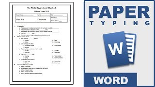 How To Create Exam Paper In Ms Word UrduHindi [upl. by Davina]