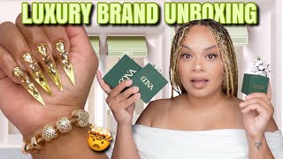 UNBOXING GONA JEWLERY 🤯 GOLD LUXURY NAILS [upl. by Ekenna]