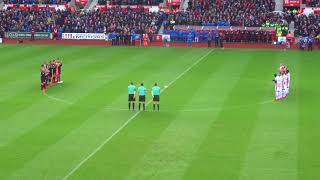 Stoke City  Minutes Applause for Cyrille Regis [upl. by Attirehs893]