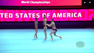 United States 1 USA  2022 Acrobatic Worlds Baku AZE  Balance Qualification Womens Group [upl. by Hallerson]