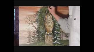 Wie male ich einen Uhu How to paint an owl [upl. by Toinette358]