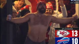 Jason Kelce GOES CRAZY After Travis Kelce Touchdown 🤣 Chiefs vs Bills Playoff Highlights [upl. by Olram]