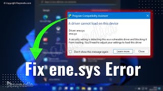 How To Fix A Driver Cannot Load On This Device ✅ enesys Windows Error [upl. by Llenart717]