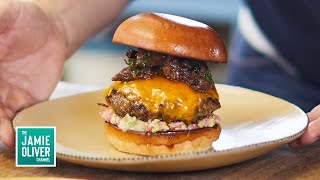 Most Amazing British Burger Recipe EVER  Jamie Oliver Recipe [upl. by Anairdna]