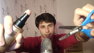 ASMR Fast Aggressive Virtual Haircut Lots Snips Snips Spritz Spritz [upl. by Eilram220]