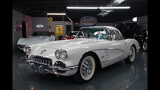 1960 Corvette  WhiteTurquoise s Match Both Tops Auto  Seven Hills Motorcars [upl. by Ddal]