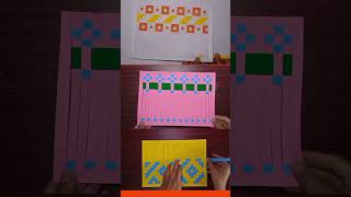 anyaman kertas mudah paper weaving tutorial weaving paper 2 [upl. by Nyleikcaj]