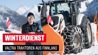 Winterdienst mit VALTRA  Traktoren aus Finnland [upl. by Yeliah]