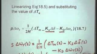 Lec18 Small Signal Stability of a Single Machine Infinite Bus SystemPart1 [upl. by Crifasi]