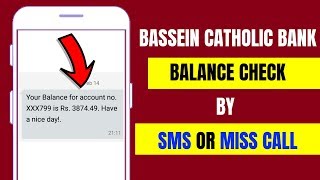 How To Check Bassein Catholic Bank Balance Through SmsMiss Call  Bassein Catholic Balance Check [upl. by Tecla732]