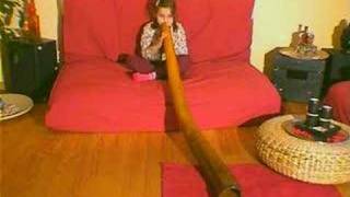 Hannah 6 playing didgeridoo [upl. by Imogene]