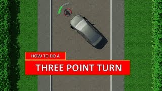 Learn how to do a THREEPOINT TURN The easiest driving lesson by Parking Tutorial [upl. by Symons]