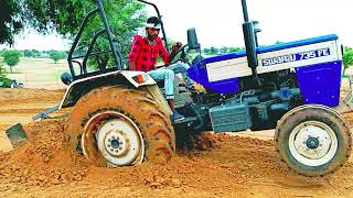 swaraj 735fe full acceleratortractor videofull loaded tractor [upl. by Aytnahs]