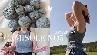 Camisole No 5 by Myfavoritethingsknitwear  Knit with me  Project Vlog [upl. by Lombard]