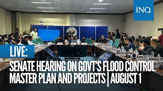 LIVE Senate holds hearing on government’s flood control master plan and projects  August 1 [upl. by Niwrad537]