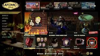 Fallout 76  Atomic Shop Items  11 May 2021  Responders Bundle [upl. by Regan]