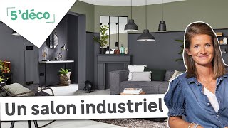 Idées déco pour un style industriel dans votre salon  5 min Déco [upl. by Lonni]