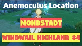 Anemoculus 338 Location Mondstadt Windwail Highland 4  Genshin Impact [upl. by Papp735]