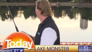 Fishing segment on live tv goes horribly wrong [upl. by Penhall]