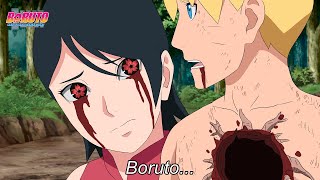 Sarada desperta o Mangekyou Sharingan ao ver Boruto Ferido  Boruto [upl. by Davine859]