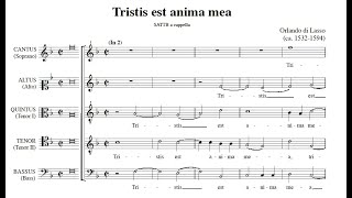 Lasso  Tristis est anima mea Score Video [upl. by Arta390]