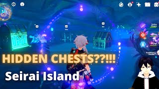 Hidden chests underwater Seirai Island  Genshin Impact [upl. by Azelea]