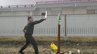 Oakeshott Type XIV Arming sword cutting practice [upl. by Grevera673]