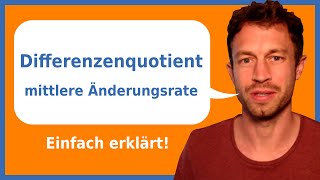 Differenzenquotient  mittlere Änderungsrate  Steigung berechnen einfach erklärt  Herr Locher [upl. by Coppinger]