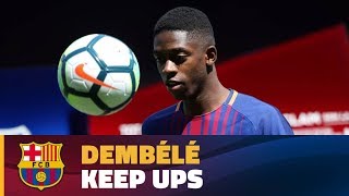 Dembélé touches the ball for the first time as a Barça player [upl. by Eitsirhc364]