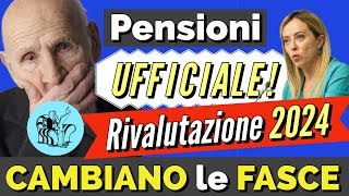 PENSIONI 👉 UFFICIALE❗️ NUOVE FASCE RIVALUTAZIONE 2024  Bozza legge di Bilancio 📑 ✅ [upl. by Maziar275]