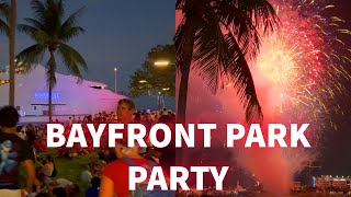 EPIC Miami Party at Bayfront Park with FIREWORKS [upl. by Evot846]