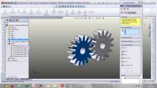 Gear meshing using Gearmate in Solidworks [upl. by Adleme421]