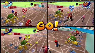 MampS at the Olympic Games Free 8 Circuit Track Events Peach vs Dr Eggman amp Bowser [upl. by Anirat357]