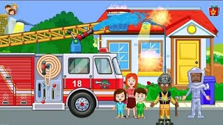 My Town Fire Station Rescue Android Gameplay [upl. by Aicilaf]