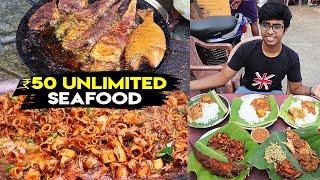 ₹50 UNLIMITED Seafood 🔥  Pattinapakkam  Nagas Mess  Food Review Tamil  Idris Explores [upl. by Nyrmak]