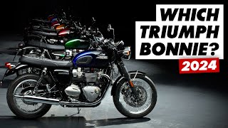 Which Triumph Bonneville Should You Buy In 2024 T100 T120 Speed Twins Scramblers amp More [upl. by Bashee]